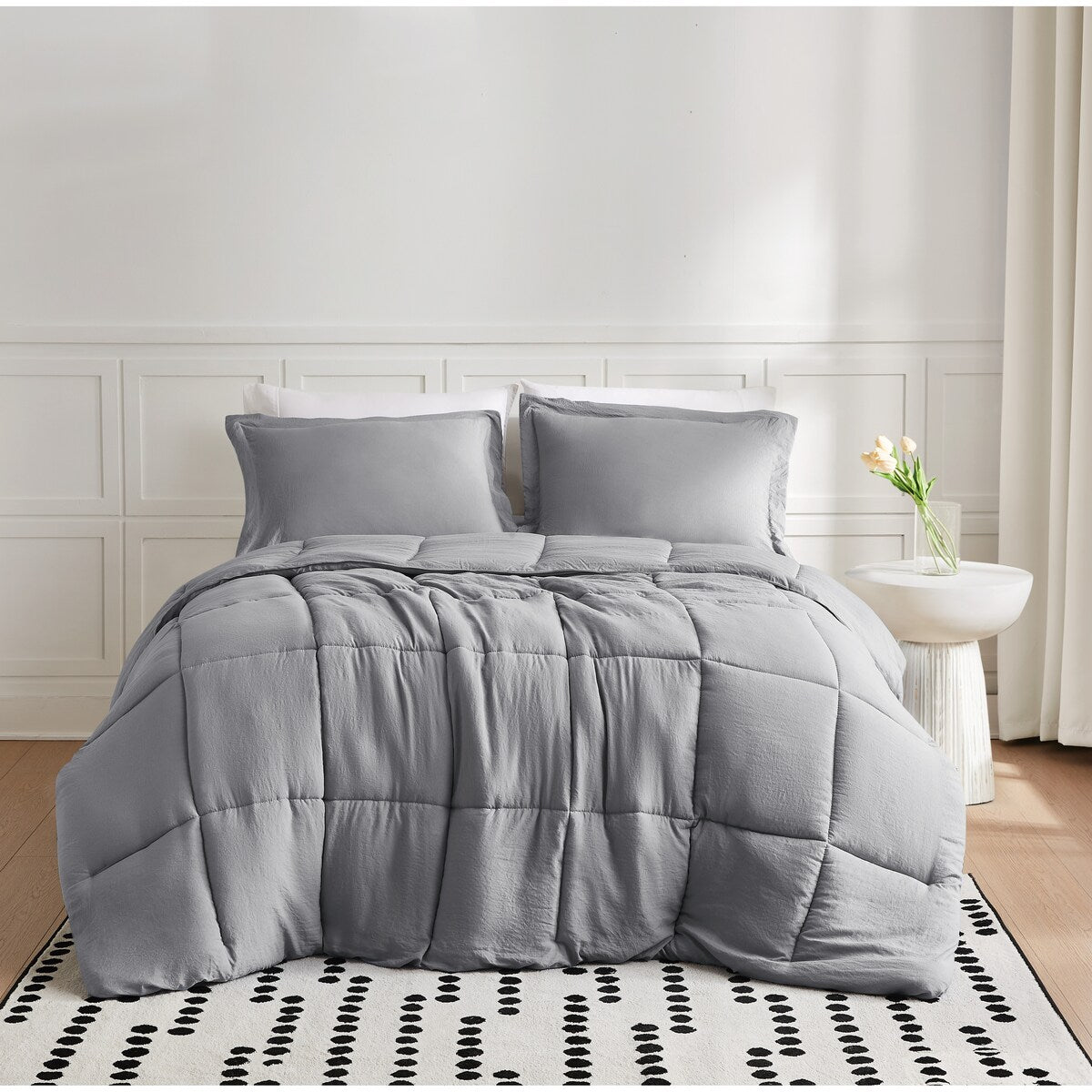 Truly Soft Garment Wash Solid Comforter Set