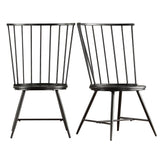 Truman High Back Metal and Wood Spindle Dining Chair (Set of 2) by iNSPIRE Q Modern