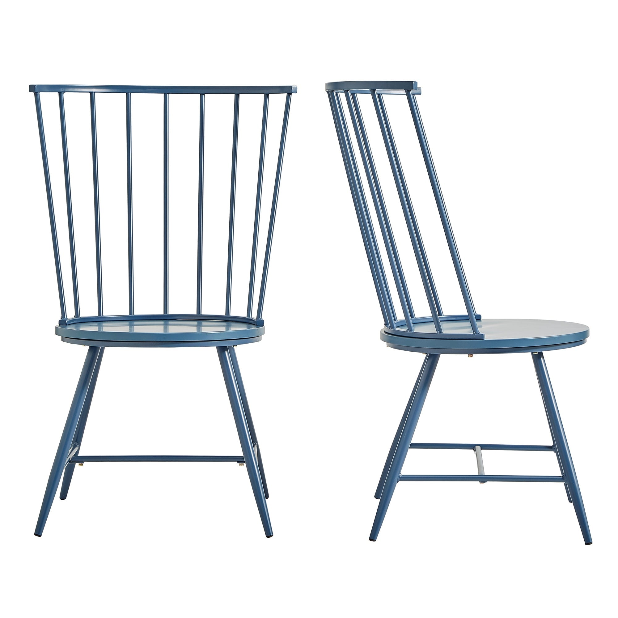 Truman High Back Metal and Wood Spindle Dining Chair Set of 2 by iNSPIRE Q Modern