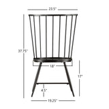 Truman High Back Metal and Wood Spindle Dining Chair (Set of 2) by iNSPIRE Q Modern