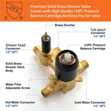 Tub Shower Faucet With Rough-in Valve Wall Mounted Shower System With Tub Spout Modern 10 Inch Rainfall Shower Head Kit Trim Set