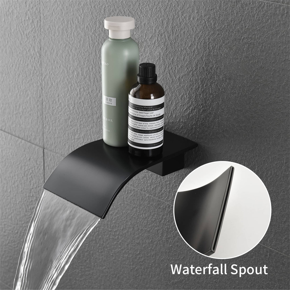 Tub Shower Faucet With Rough-in Valve Wall Mounted Shower System With Tub Spout Modern 10 Inch Rainfall Shower Head Kit Trim Set