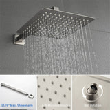 Tub Shower Faucet With Rough-in Valve Wall Mounted Shower System With Tub Spout Modern 10 Inch Rainfall Shower Head Kit Trim Set
