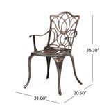 Tucson Outdoor Cast Aluminum 6-piece Dining Set by Christopher Knight Home