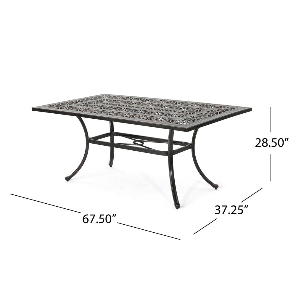 Tucson Outdoor Cast Aluminum 6-piece Dining Set by Christopher Knight Home