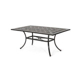 Tucson Outdoor Rectangular Cast Aluminum Dining Table by Christopher Knight Home - 67.50"L x 37.25"W x 28.50"H