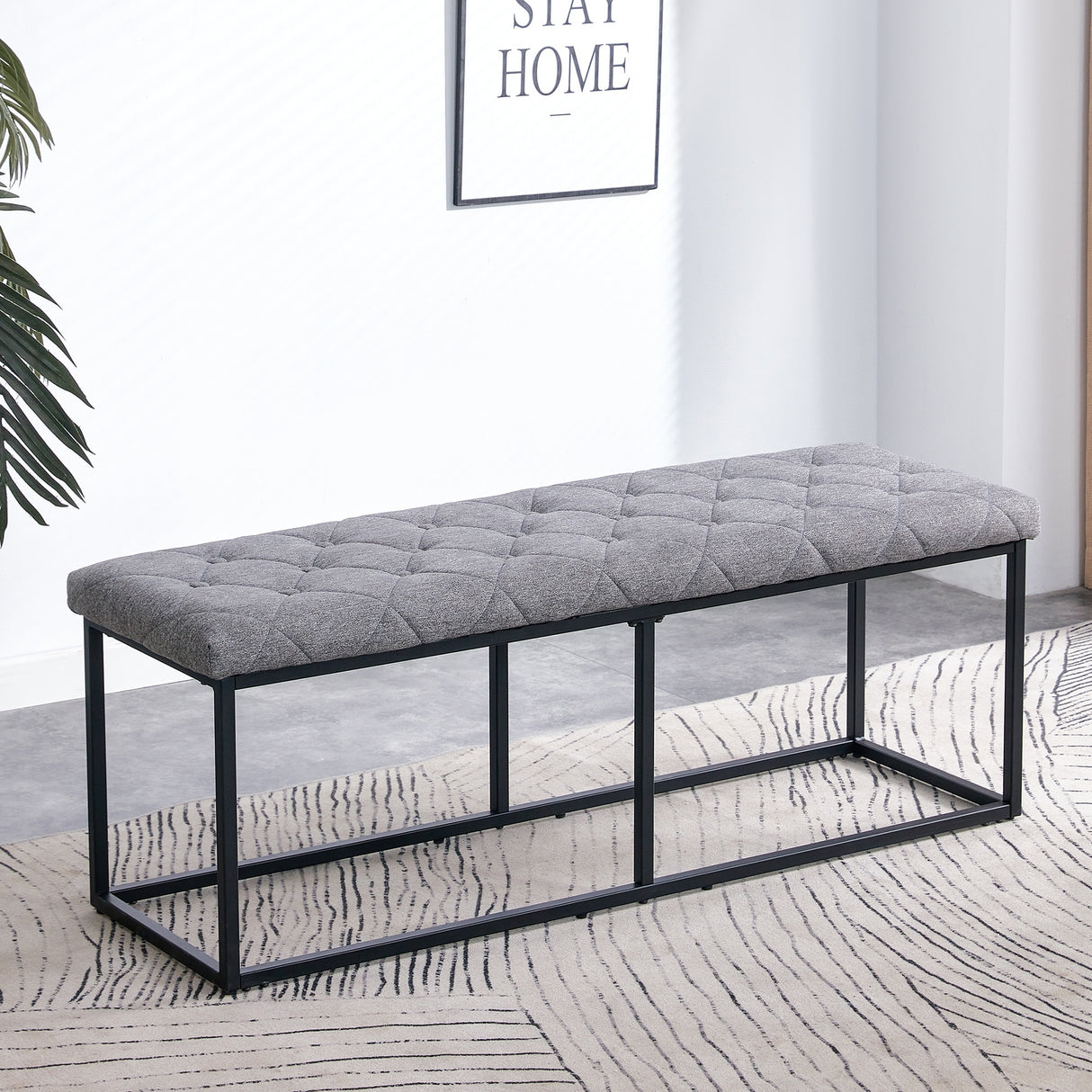 Tufted Extra-Long Entryway Bench