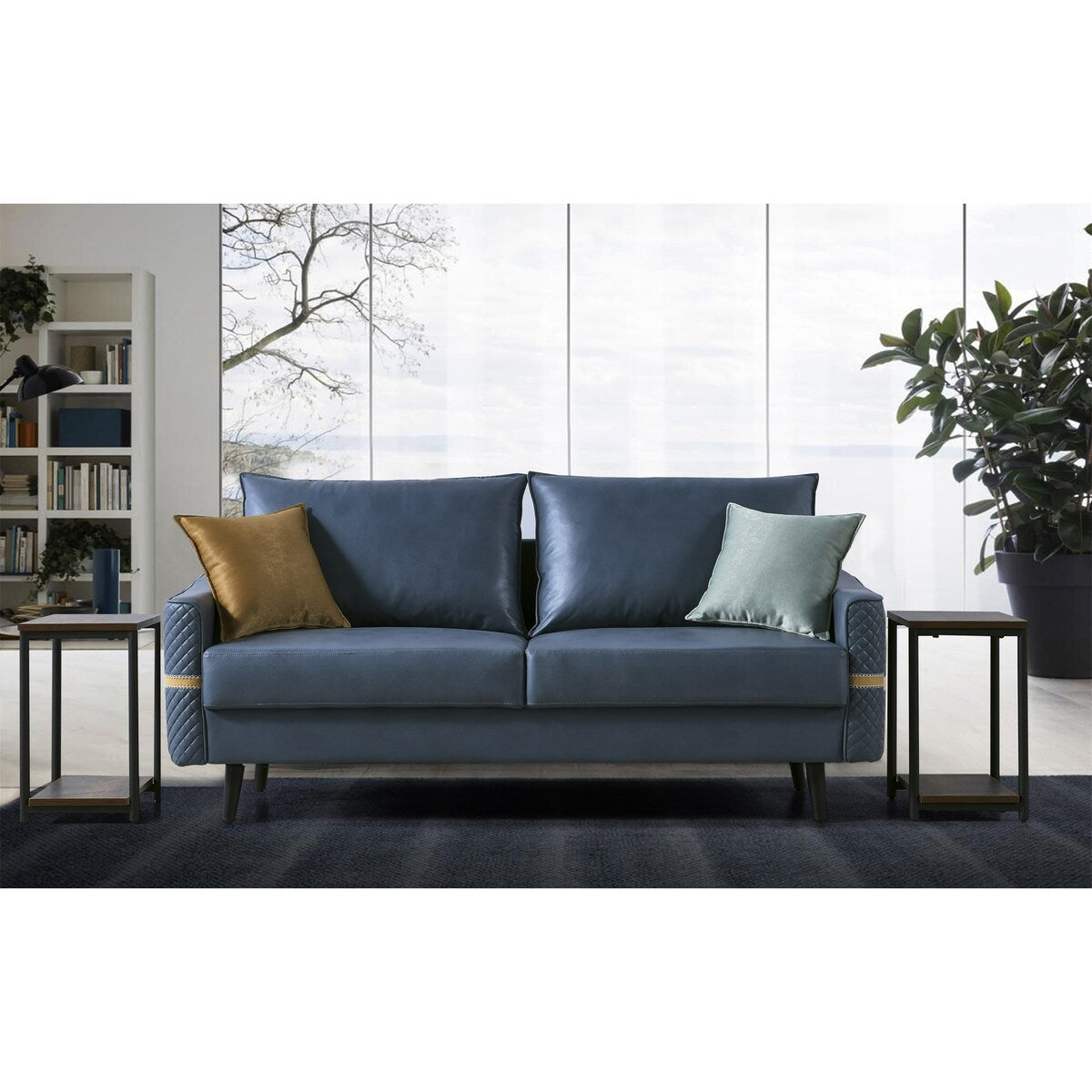Tufted Loveseat, Living Room 2 Seat Couch Office Sofa