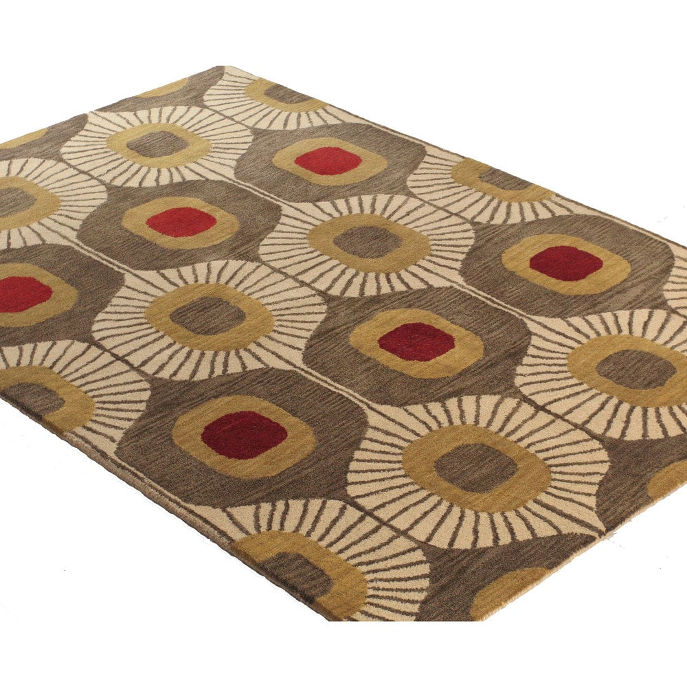 Bashian Woodbridge Hand-tufted Modern Abstract Ikat Wool Area Rug