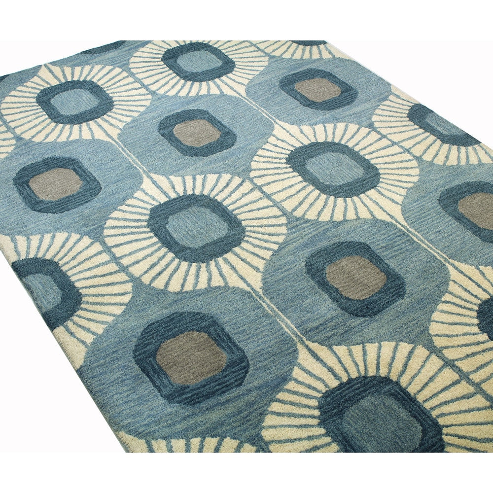 Bashian Woodbridge Hand-tufted Modern Abstract Ikat Wool Area Rug