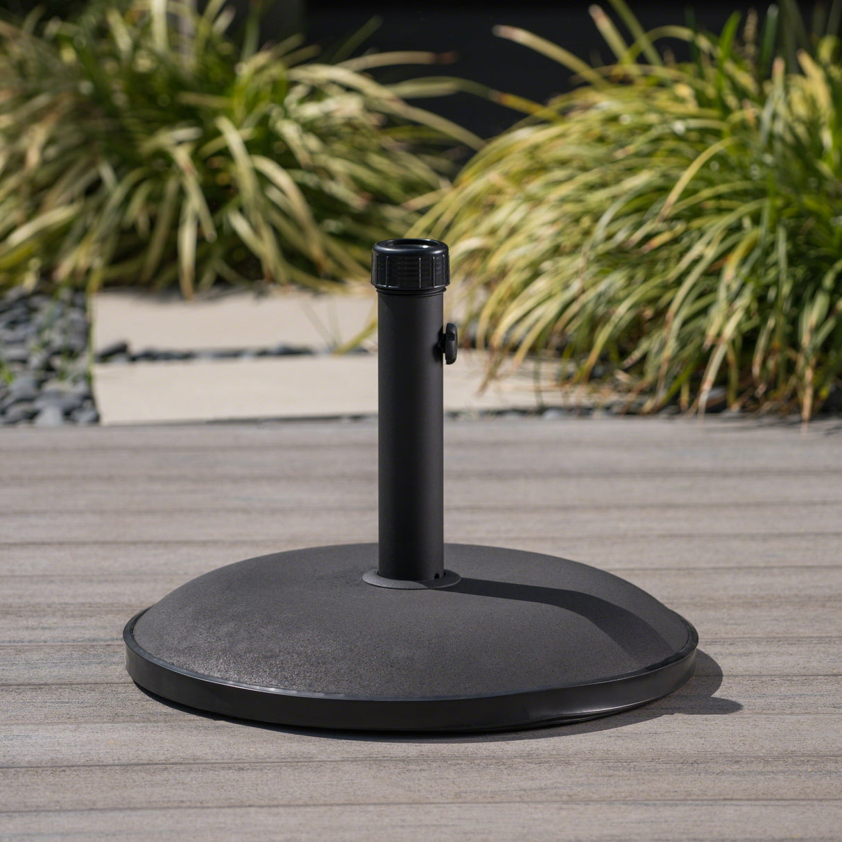 Tulare Outdoor Round Concrete Umbrella Base by Christopher Knight Home - N/A