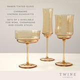 Tulip Champagne Flute in Amber by Twine Living