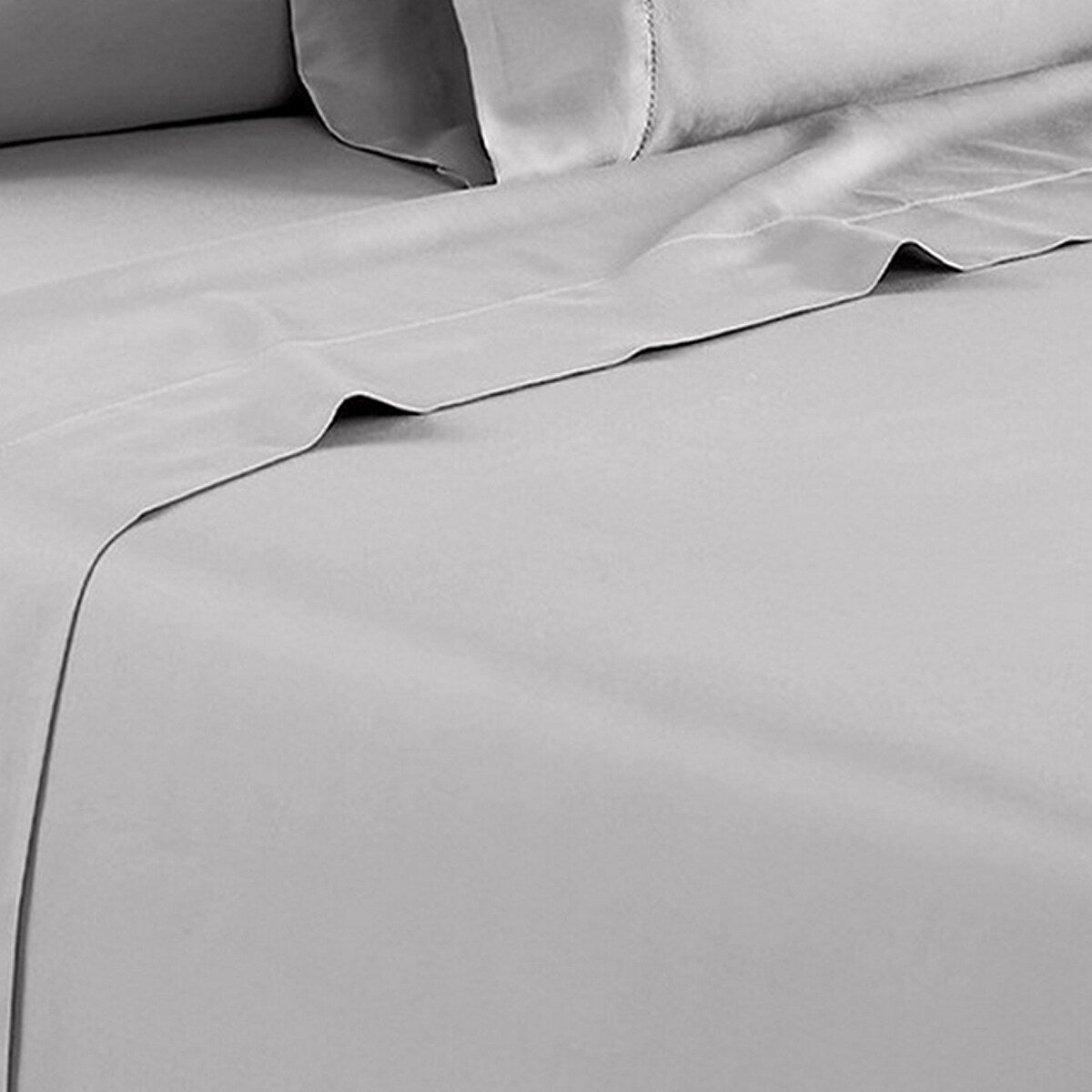 Tulsa 1200 Thread Count Tri Blend 6 Piece King Sheet Set, Silver By The Urban Port