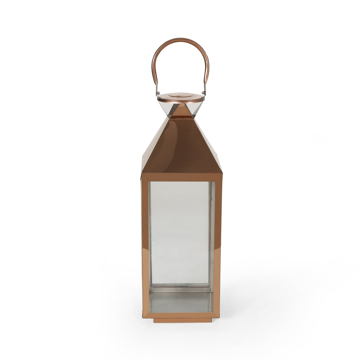 Tulsa Modern Outdoor Stainless Steel Lantern by Christopher Knight Home