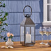 Tulsa Modern Outdoor Stainless Steel Lantern by Christopher Knight Home