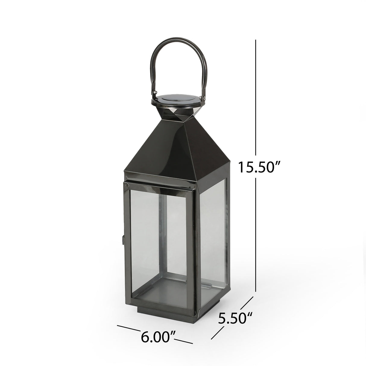 Tulsa Modern Outdoor Stainless Steel Lantern by Christopher Knight Home