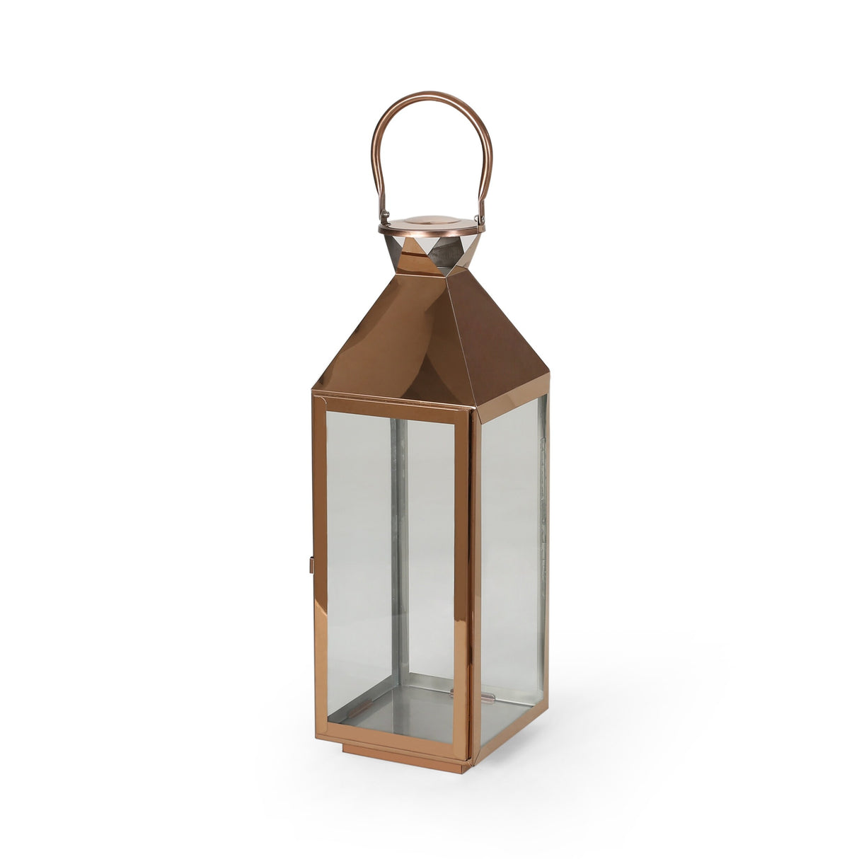 Tulsa Modern Outdoor Stainless Steel Lantern by Christopher Knight Home