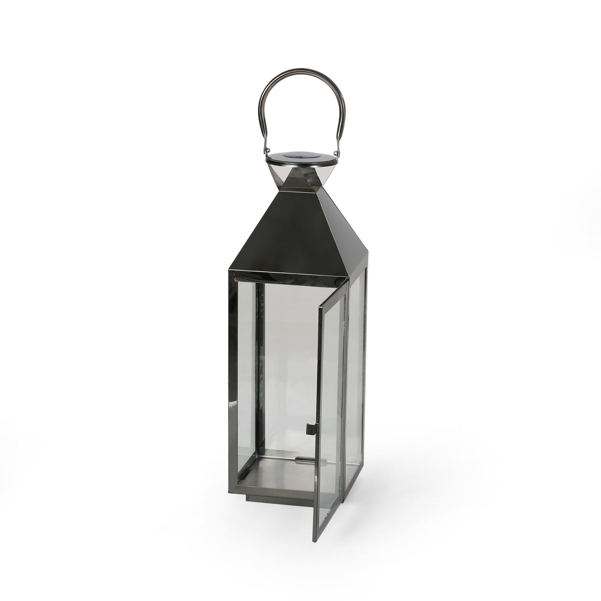 Tulsa Modern Outdoor Stainless Steel Lantern by Christopher Knight Home