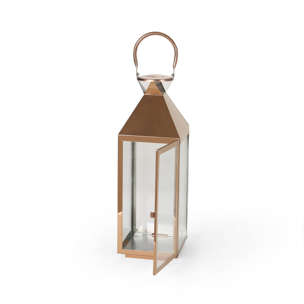 Tulsa Modern Outdoor Stainless Steel Lantern by Christopher Knight Home