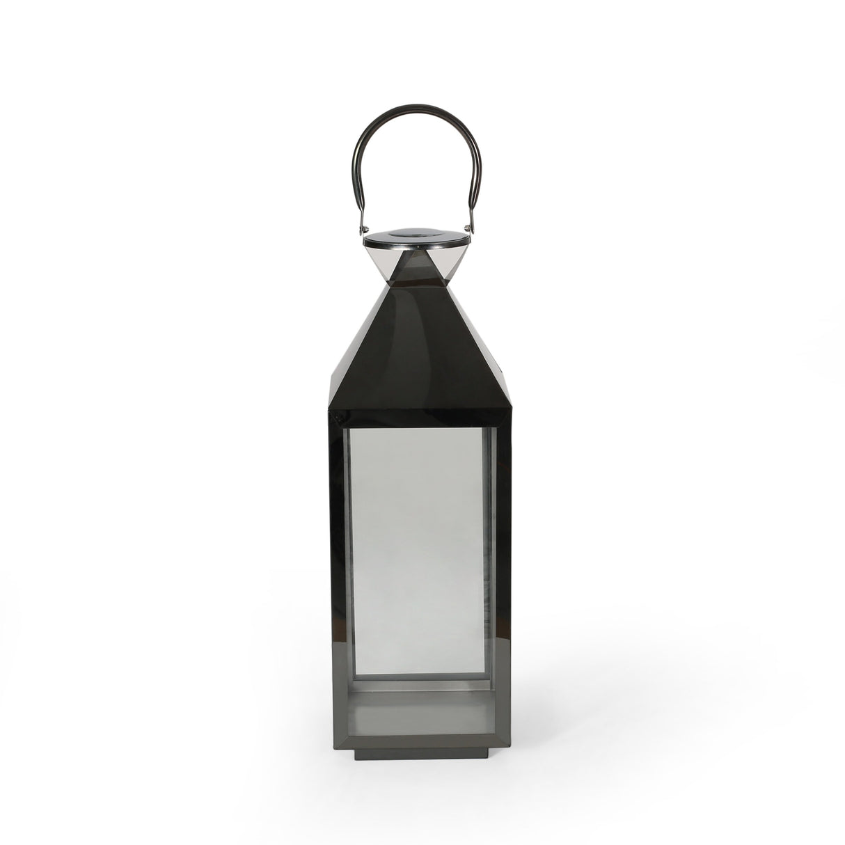 Tulsa Modern Outdoor Stainless Steel Lantern by Christopher Knight Home