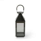 Tulsa Modern Outdoor Stainless Steel Lantern by Christopher Knight Home