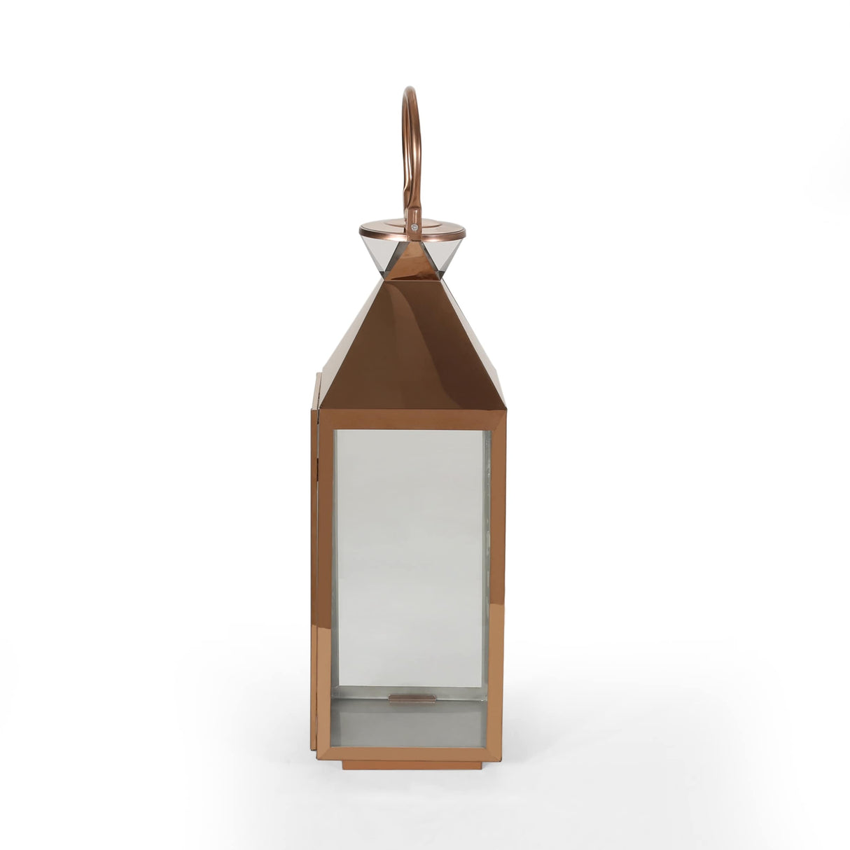 Tulsa Modern Outdoor Stainless Steel Lantern by Christopher Knight Home