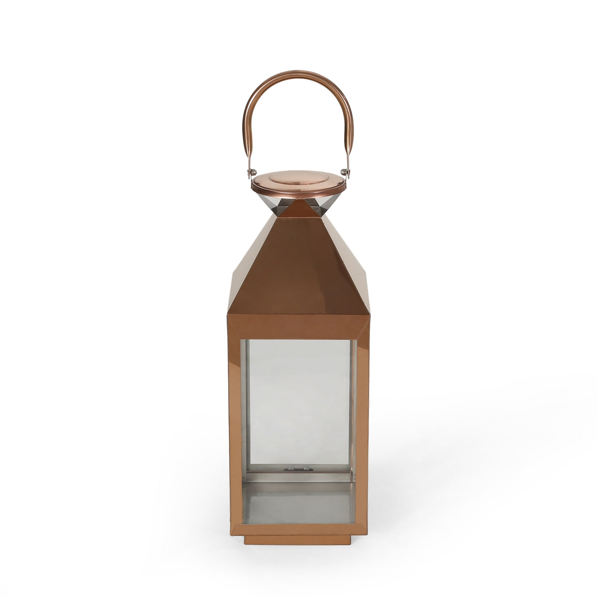 Tulsa Modern Outdoor Stainless Steel Lantern by Christopher Knight Home