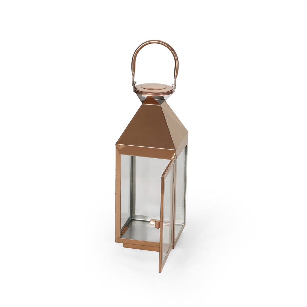 Tulsa Modern Outdoor Stainless Steel Lantern by Christopher Knight Home