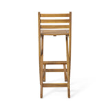 Tundra Outdoor Wood Barstool by Christopher Knight Home - 21.50" D x 15.00" W x 41.25" H
