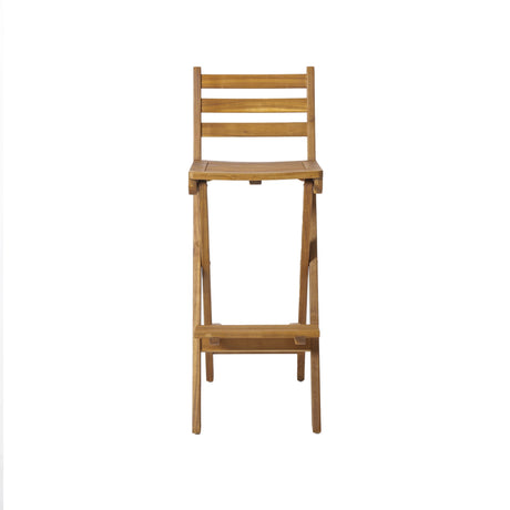 Tundra Outdoor Wood Barstool by Christopher Knight Home - 21.50" D x 15.00" W x 41.25" H