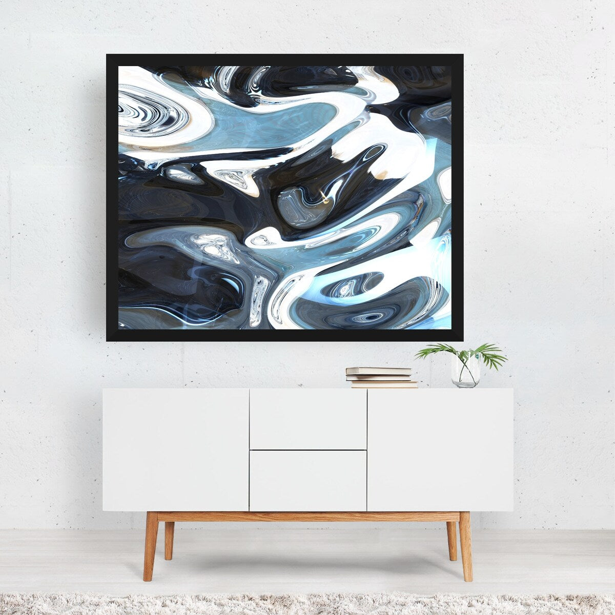 Turbulence 06 Digital Coastal Love Nautical Ocean Art Print/Poster