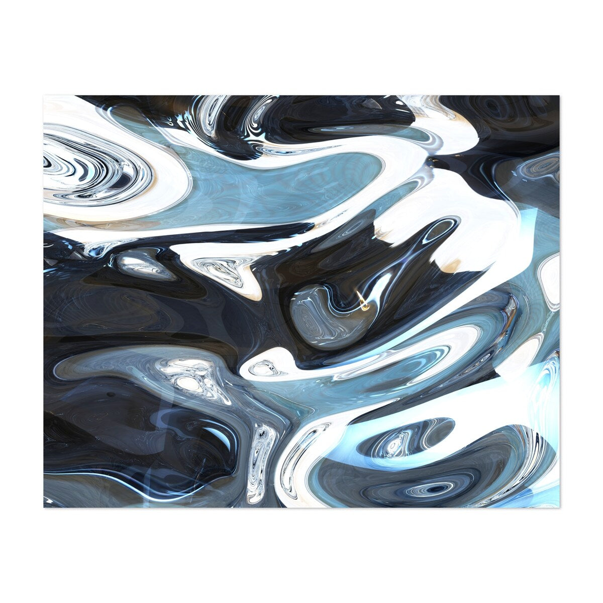 Turbulence 06 Digital Coastal Love Nautical Ocean Art Print/Poster