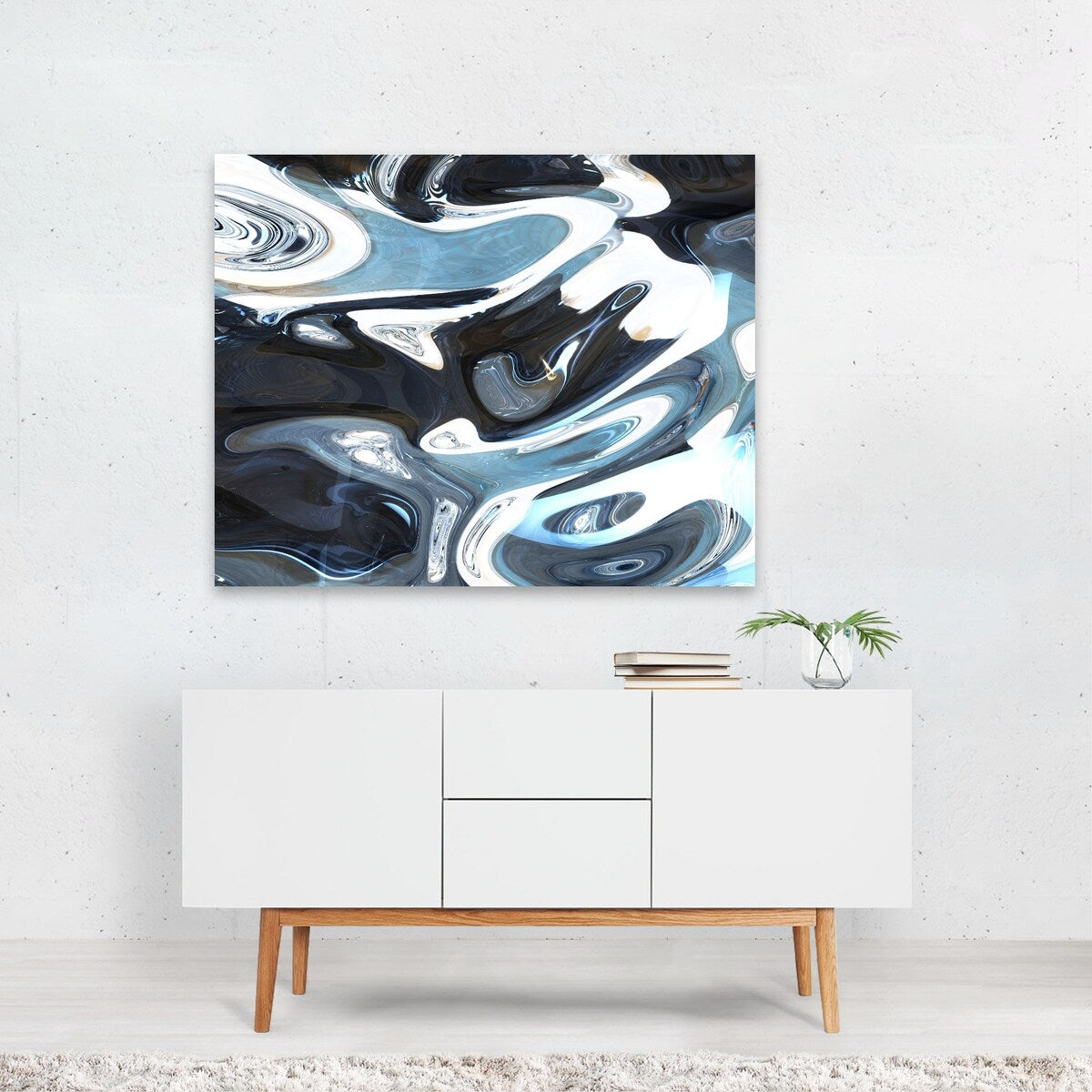 Turbulence 06 Digital Coastal Love Nautical Ocean Art Print/Poster