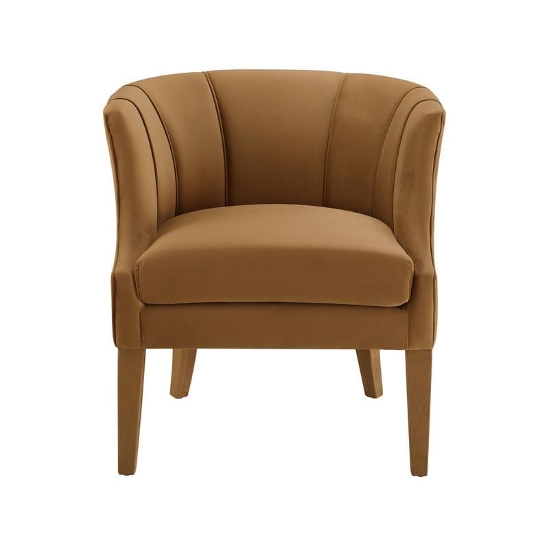 Turin Cognac Velvet Chair