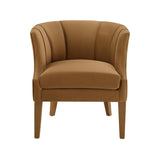 Turin Cognac Velvet Chair