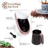 Turkish Coffee Maker - 100% BPA Free, 120V, 1 to 4 Cup Brewing Capacity with Cook Sense Technology of Turkish & Greek Coffee