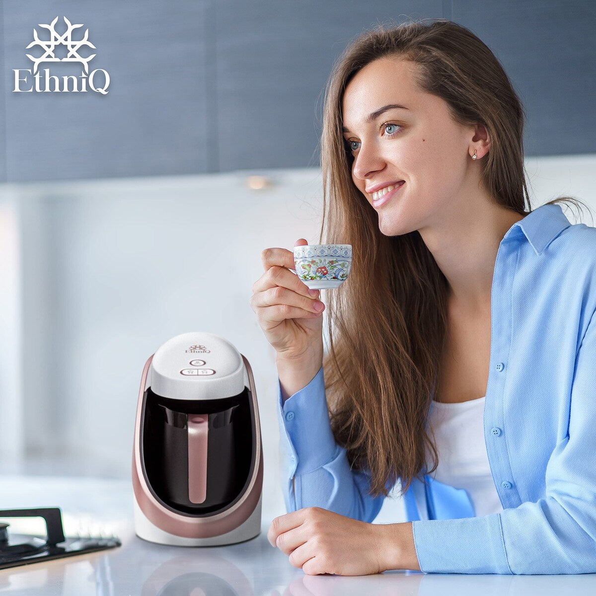 Turkish Coffee Maker - 100% BPA Free, 120V, 1 to 4 Cup Brewing Capacity with Cook Sense Technology of Turkish & Greek Coffee