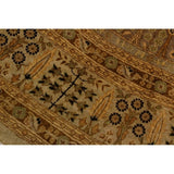 Arshs Fine Rugs Handmade Turkish Knotted Istanbul Awilda Gold/Rust Wool Round Rug - 9'1 x 9'3 - 9'1" x 9'3"
