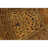 Arshs Fine Rugs Handmade Turkish Knotted Istanbul Awilda Gold/Rust Wool Round Rug - 9'1 x 9'3 - 9'1" x 9'3"