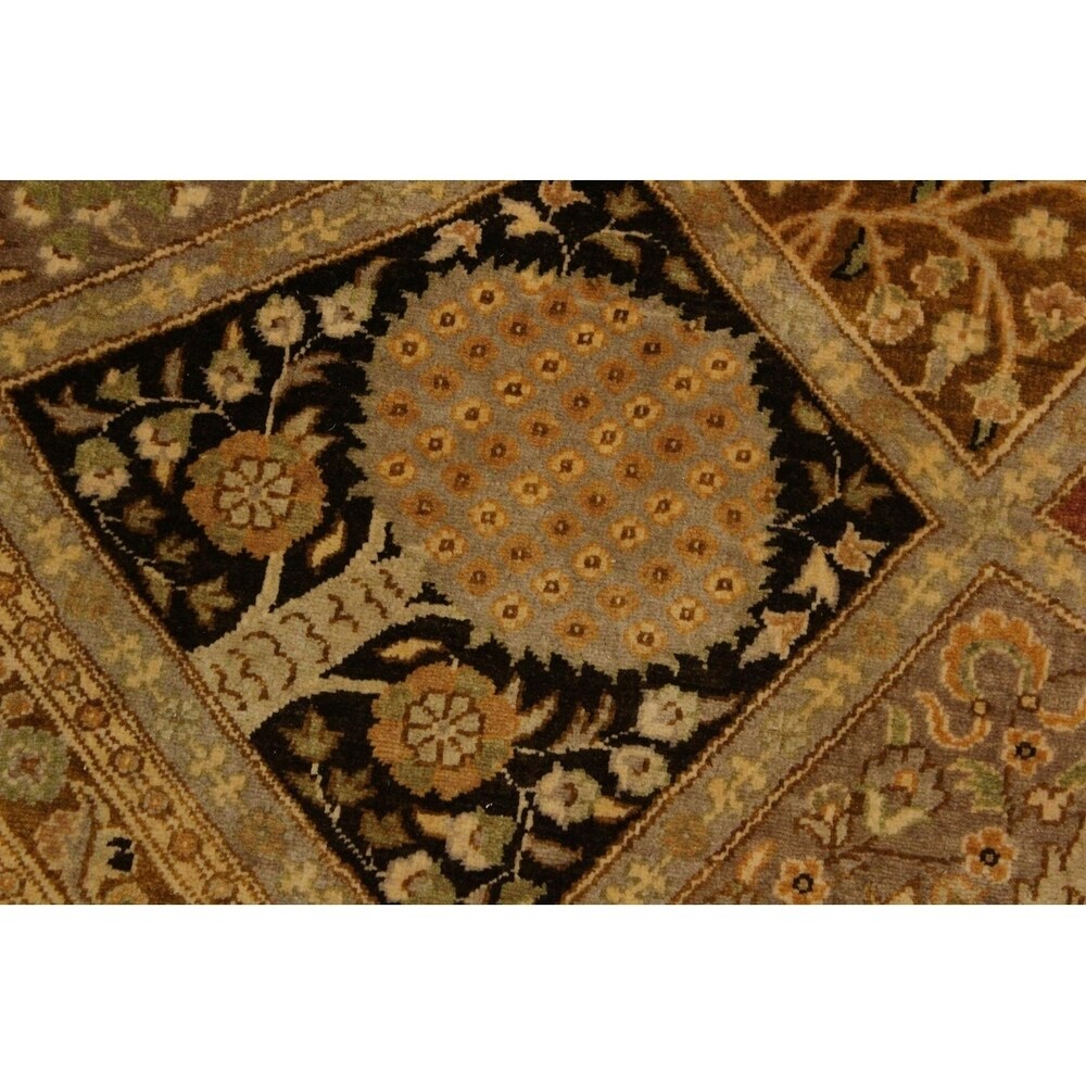 Arshs Fine Rugs Handmade Turkish Knotted Istanbul Awilda Gold/Rust Wool Round Rug - 9'1 x 9'3 - 9'1" x 9'3"
