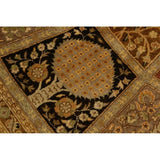 Arshs Fine Rugs Handmade Turkish Knotted Istanbul Awilda Gold/Rust Wool Round Rug - 9'1 x 9'3 - 9'1" x 9'3"