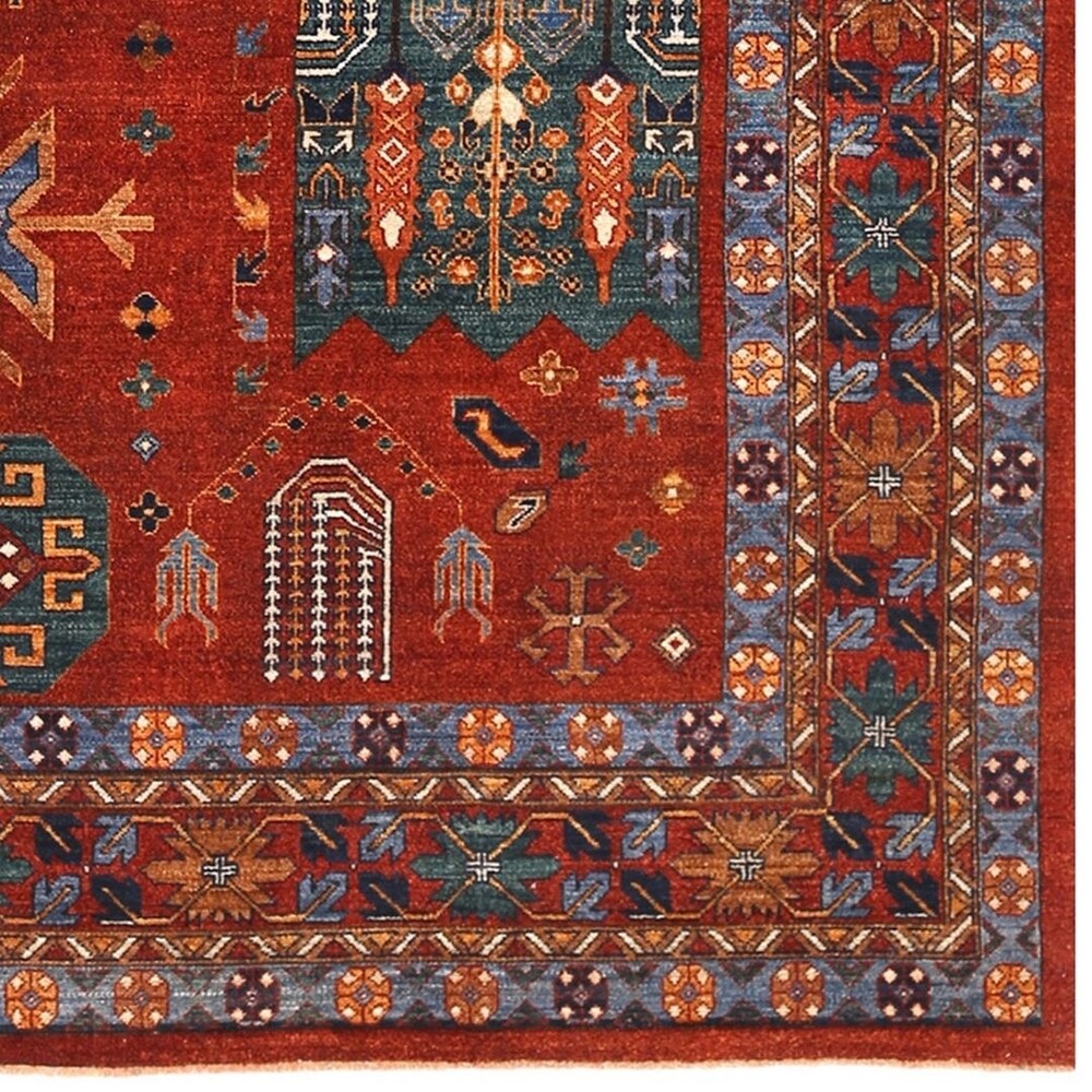Handmade One-of-a-Kind Turkoman Wool Rug (Afghanistan) - 8'4 x 11'4