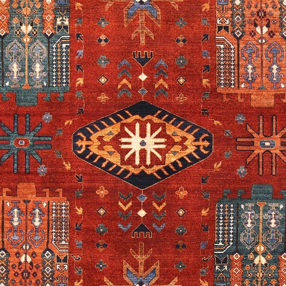 Handmade One-of-a-Kind Turkoman Wool Rug (Afghanistan) - 8'4 x 11'4