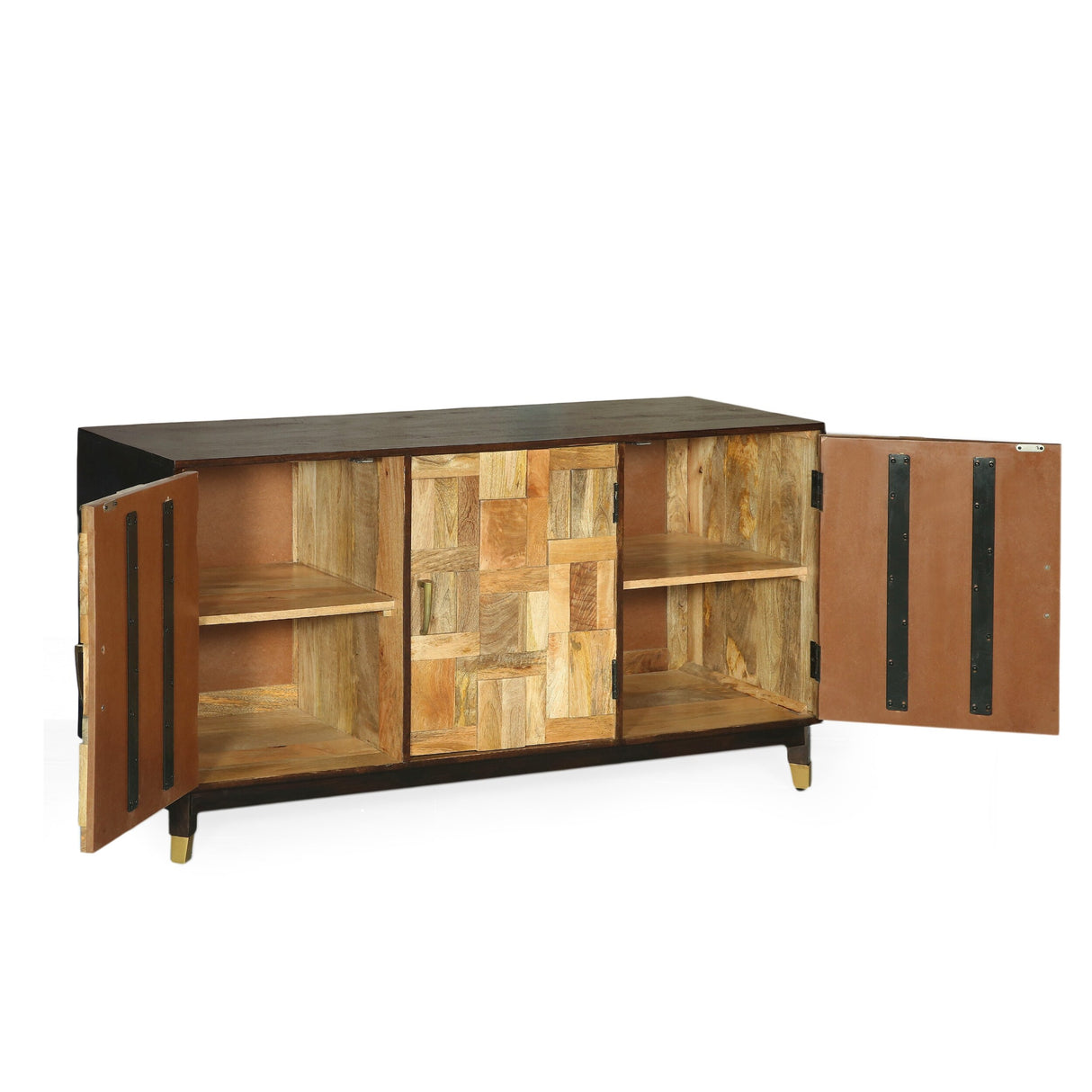 Tutherly Mango Wood 3 Door Sideboard by Christopher Knight Home