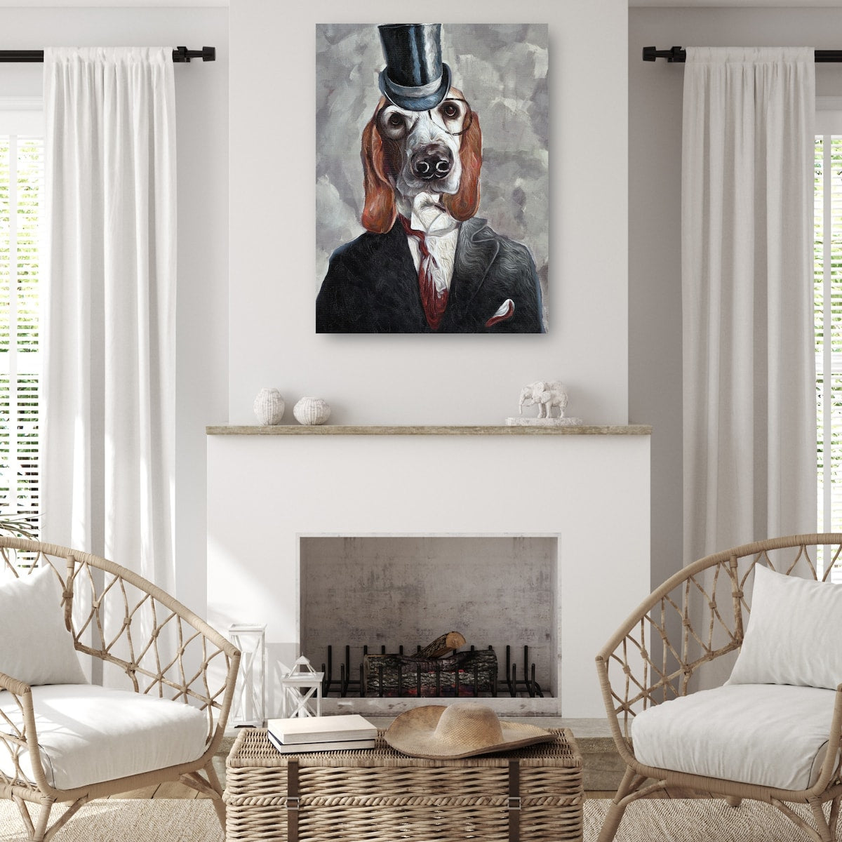 Tuxedo Dog III By Dixon Design Group Canvas Art Print