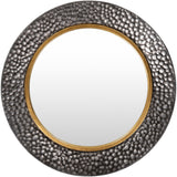 Livabliss Twee Hammered Mixed Metal Round Mirror