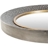 Livabliss Twee Hammered Mixed Metal Round Mirror