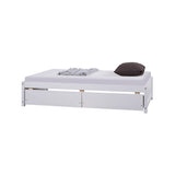 Twin Bed with 2 Drawers, Solid Wood, No Box Spring Needed