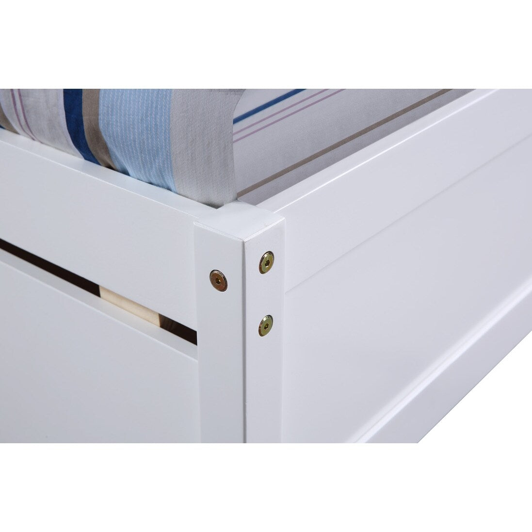 Twin Bed with 2 Drawers, Solid Wood, No Box Spring Needed