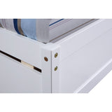 Twin Bed with 2 Drawers, Solid Wood, No Box Spring Needed